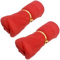 Kit 2 Mantas Cobertor Pet Soft Vermelho 90x75 200g