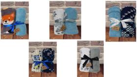 Kit 2 mantas / mantinhas soft / cobertor para bebê - estampas diversas extra macia - MTM ENXOVAIS