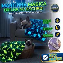 Kit 2 Mantas Pet Cobertor Infantil Que Brilha No Escuro Para Cachorros e Gatos Bebe Menina Menino Kit 2 Mantas Pet Cobertor Infantil Que Brilha No Escuro Para Cachorros e Gatos Bebe Menina Menino