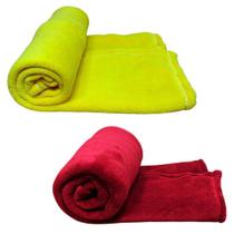 Kit 2 Mantas Pet Cor Amarela E Vermelha Kit 2 Mantas Pet Cor Amarela E Vermelha