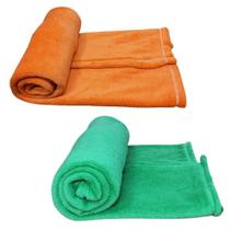 Kit 2 Mantas Pet Cor Laranja E Verde Kit 2 Mantas Pet Cor Laranja E Verde