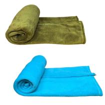 Kit 2 Mantas Pet Cor Marrom E ul Kit 2 Mantas Pet Cor Marrom E ul