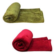 Kit 2 Mantas Pet Cor Marrom E Vermelha Kit 2 Mantas Pet Cor Marrom E Vermelha