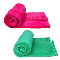 Kit 2 Mantas Pet Cor Rosa E Verde Kit 2 Mantas Pet Cor Rosa E Verde