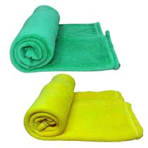 Kit 2 Mantas Pet Cor Verde E Amarela