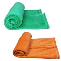 Kit 2 Mantas Pet Cor Verde E Laranja Kit 2 Mantas Pet Cor Verde E Laranja