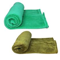 Kit 2 Mantas Pet Cor Verde E Marrom