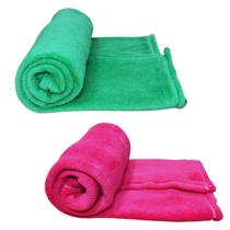 Kit 2 Mantas Pet Cor Verde E Rosa