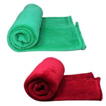 Kit 2 Mantas Pet Cor Verde E Vermelha