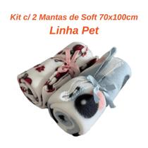Kit 2 Mantas Soft Cobertor Pet Cachorro Gato Mantas Mantinha - Pets For Fun