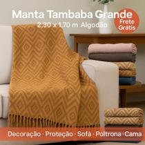 Kit 2 Mantas Tambaba Grande 2,30 x 1,70 m para Sofá, Cama ou Poltrona - Capa Proteção ou Decoração