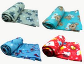 Kit 2 Mantas UltraSoft Super Macia - Estampas Aleatória Menino