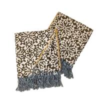 Kit 2 Mantas Xale para Sofá Poltrona Cama em Jacquard 1,40x1,60m Decorativa Luxo