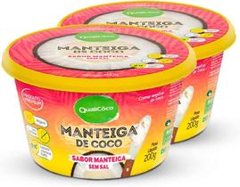 Kit 2 Manteiga de Coco Qualicôco 200g Sabor Manteiga