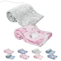 Kit 2 Mantinhas Cobertor Infantil Soninho Do Bebe Poliéster - Buba