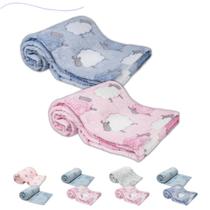 Kit 2 Mantinhas Cobertor Infantil Soninho Do Bebe Poliéster