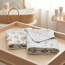 Kit 2 Mantinhas Dupla Para Bebê 100 Algodão Sul Brasil