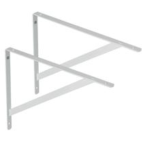 Kit 2 Mão Francesa 30cm Suporte Para Prateleira De Parede Aço - Pratk