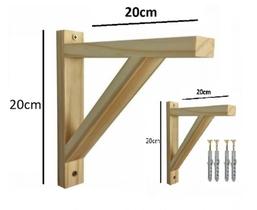 Kit 2 Mãos Francesas + Buchas e Parafusos 20x20