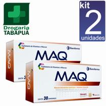 kit 2 MAQ Vitaminas de AZ 30cpr Suplemento Vitaminas e Minerais completo