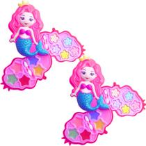 kit 2 maquiagem infantil sereia brinquedo infantil para menina com sombra kit 2 maquiagem infantil sereia brinquedo infantil para menina com sombra
