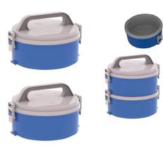 Kit 2 Marmita Termica Alimentos Comida 1,5l Sem Divisória