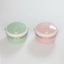 KIT 2 Marmita Térmica Plástico Inox 700ml Lunch Box