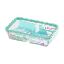 Kit 2 Marmitas Potes com Travas e Divisória 730ml Verde Claro - Sanremo