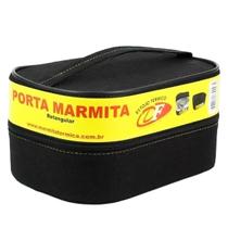 Kit 2 Marmitas Térmica Retangular N16 Preta Alumínio Ziper