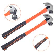 Kit 2 Martelos De Carpinteiro 39cm Cabo Fibra Longo Imã Porta Pregos Kit 2 Martelos De Carpinteiro 39cm Cabo Fibra Longo Imã Porta Pregos
