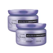 Kit 2 Máscara Acelera o Crescimento dos Cabelos Antiqueda Fortalecimento Capilar 250g Eudora Siàge Kit 2 Máscara Acelera o Crescimento dos Cabelos Antiqueda Fortalecimento Capilar 250g Eudora Siàge