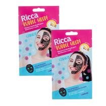 Kit 2 Máscara Borbulhante para Desintoxicar Ricca Bubble Help com 1 Unidade