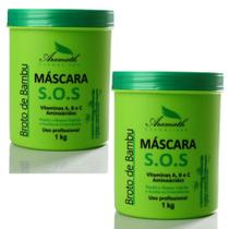 Kit 2 Máscara Broto De Bambu S.O.S Aramath 1Kg