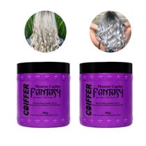 Kit 2 Máscara Capilar Mousse Fantasy Efeito Desamarelador Coiffer 500g