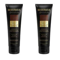 Kit 2 MASCARA COLORANTE CASTANHA REAVIVA A COR E TRATA 250 GR
