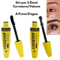 Kit 2 Mascara de Cilios Prova Dágua Não Borra