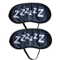 Kit 2 Máscara De Dormir ZZZ Tapa Olhos Anti Claridade Kit 2 Máscara De Dormir ZZZ Tapa Olhos Anti Claridade