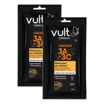 Kit 2 Máscara de Hidratação Capilar Cabelos Cacheados 3A 3B 3C Cachos Vult Sachê 60g