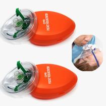 KIT 2 Máscara de Oxigênio Pocket Reanimadora Para Primeiros Socorros KIT 2 Máscara de Oxigênio Pocket Reanimadora Para Primeiros Socorros