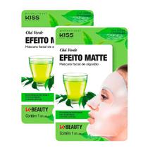 Kit 2 Máscara Facial Kiss New York Efeito Mate Chá Verde 1 Unidade