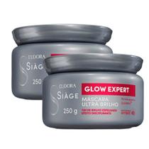 Kit 2 Máscara Ultra Brilho Eudora Siàge Glow Expert 250g