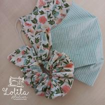 Kit 2 máscaras + 1scrunchie Lolita