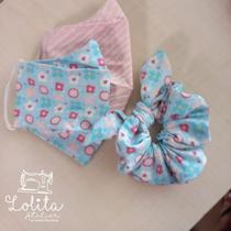 Kit 2 máscaras + 1scrunchie Lolita