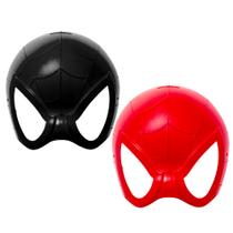 Kit 2 Máscaras com Elástico do Tipo Spider Homem Aranha Preta e Vermelha