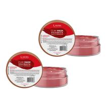 Kit 2 Máscaras de Argila Vermelha Vulcânica Clay Mask 150g Lakma Tratamento Facial Natura