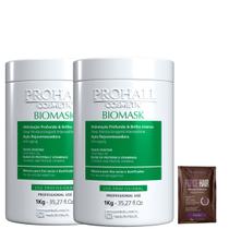 Kit 2 Máscaras de Hidratação Biomask Óleo Vegetal Prohall