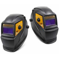 Kit 2 Máscaras de Solda com Escurecimento Automático e Tripla Regulagem Pró Euro Kit 2 Máscaras de Solda com Escurecimento Automático e Tripla Regulagem Pró Euro
