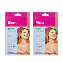 Kit 2 Máscaras Facial Renovadora p/ Oleosidade Renova a Pele Ricca