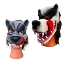 Kit 2 Máscaras Lobo Mau Com Língua Pra Fora Carnaval Festa