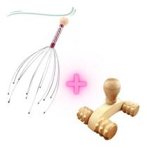 Kit 2 Massageadores - Madeira Corpo + Massageador 12 Pontas Kit 2 Massageadores - Madeira Corpo + Massageador 12 Pontas